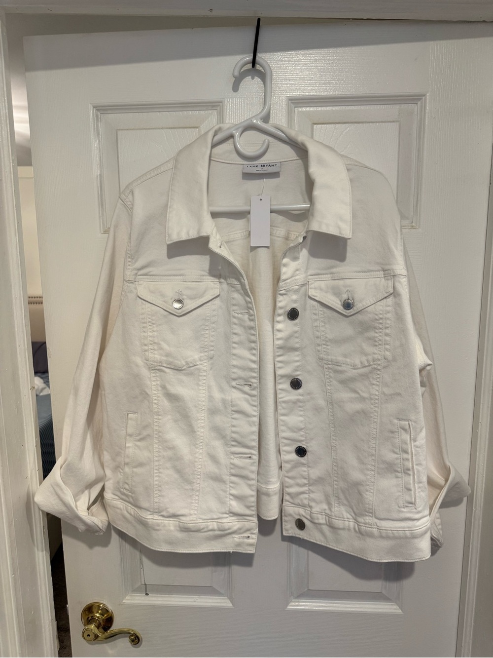 Women's White Denim Jacket- brand new with tags